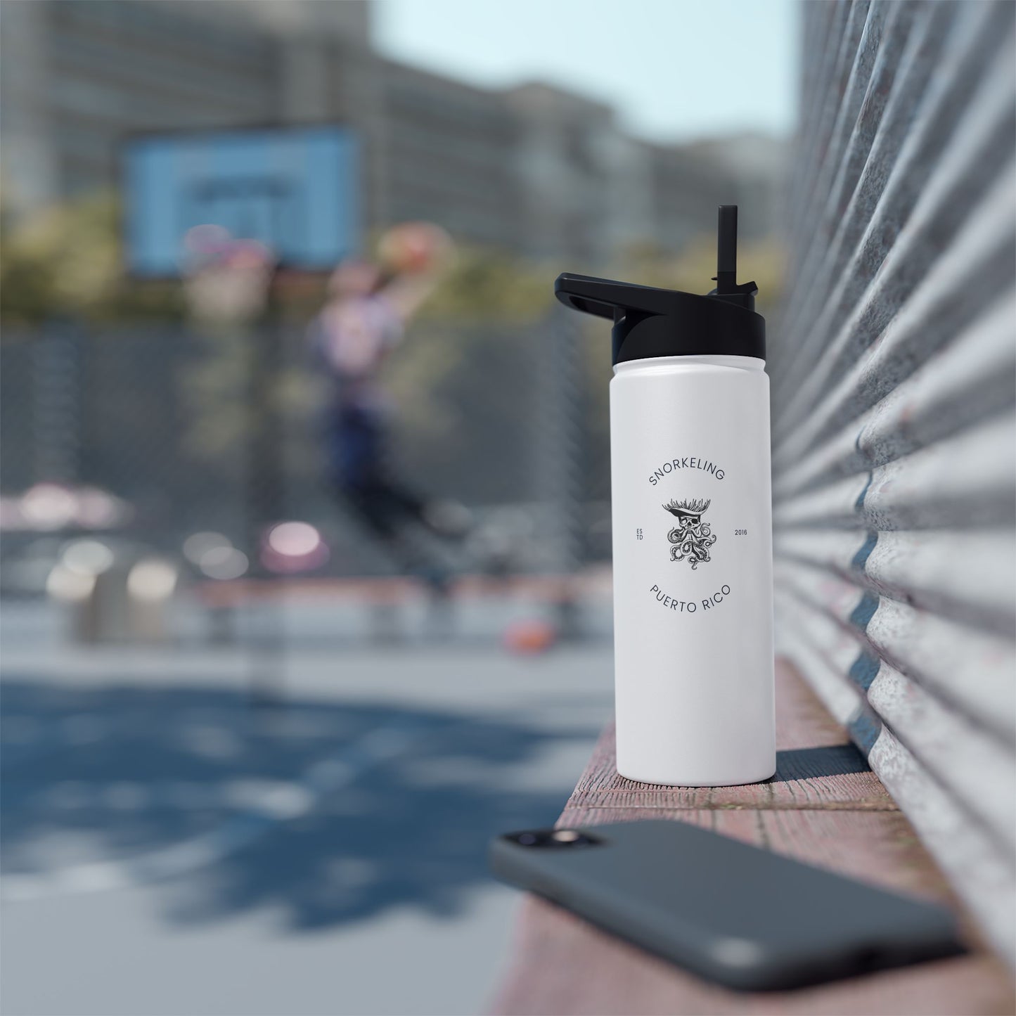 Eco-Friendly Snorkeling Puerto Rico Stainless Steel Water Bottle