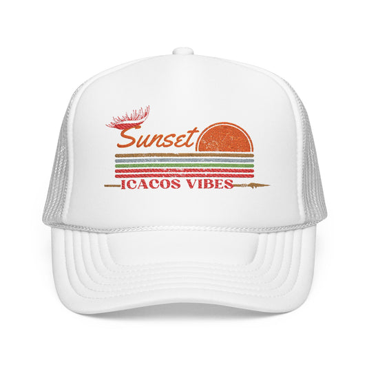 Embroidered Sunset Icacos Vibe Trucker Hat